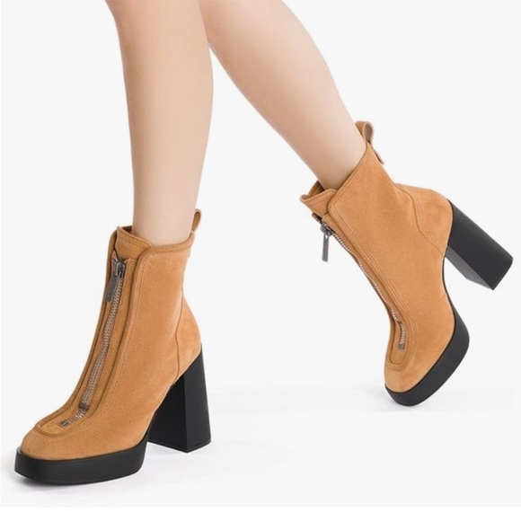 New Larroude Nicole Hi Boot Toasted Size 9.5 - Picture 2 of 14